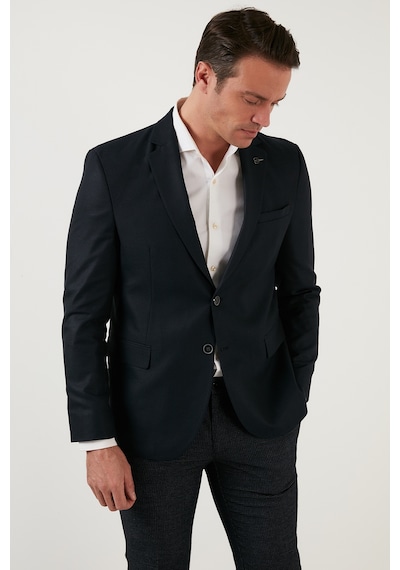 Buratti Slim Fit 6 Drop Çift Yırtmaçlı Blazer Erkek Ceket 216Serardo Lacivert