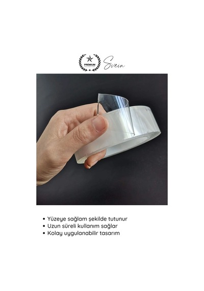 Sızdırmazbant 1 Adet Su Geçirmez Şeffaf İzolasyon Bandı Tezgah Lavabo Kenar Tamir Güçlü 38mm X 3m