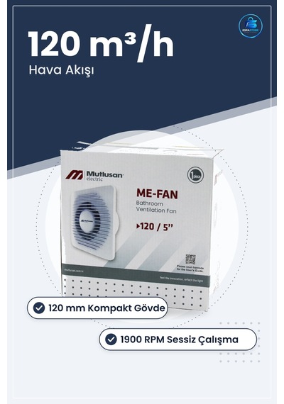 Tavan Vantilatörü 120 Mm Banyo Tuvalet Aspiratörü 15w M³/h Sessiz
