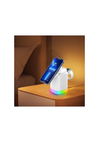 Aw13 3ın1 15 Watt Kaanabilir Wireless Şarj Standı