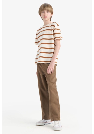 DeFacto Erkek Çocuk Loose Fit Beli Lastikli Twill Pantolon D9850A825SPBG80