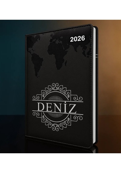 Bk Gift Kişiye Özel İsimli Termo Sert Kapak 2026 Siyah Ajanda -12, Öğretmenler Günü Hediyesi, Yeni İş Hediyesi 35298 Bk Gift Renkli