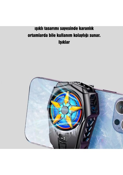 Usb Güçlü Telefon Soğutucu Fan Sessiz Çalışma, Led Işıklı Kompakt Tasarım