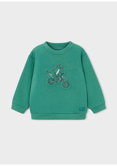 Mayoral Erkek Çocuk Baskılı Sweatshirt Zümrüt Yeşili 4459