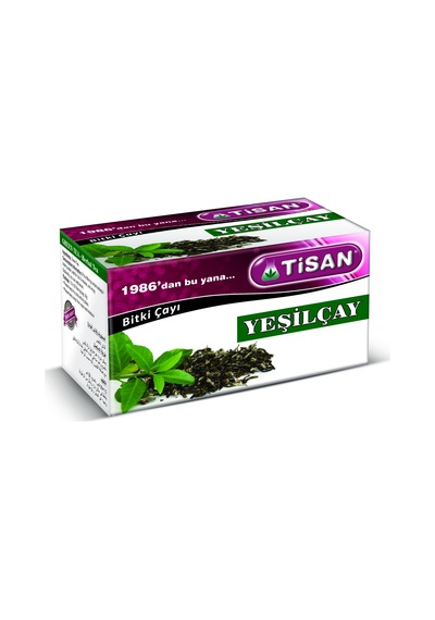 Tisan Yeşilçay Bitki Süzen Poşet Çay 2 x 20'li