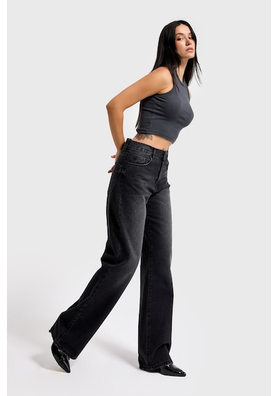 Itsbasic Kadın Koyu Füme Renk 2s6-1 Loose Fit Orta Bel %100 Koton Denim Jean Itsbasic Kadın Koyu Füme Renk 2s6-1 Loose Fit Orta Bel %100 Koton Denim Jean