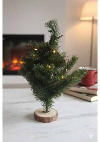 Yılbaşı Ağacı Kütüklü 30cm 34 Dal 30 CM
