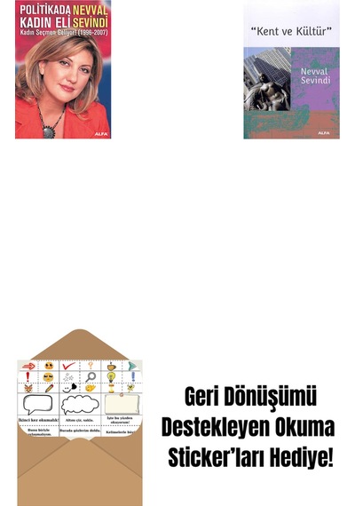 Politikada Kadın Eli + Kent Ve Kültür + Okuma Sticker'ları