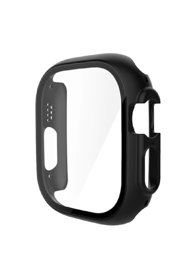Apple Watch SİYAH Ultra 49mm Kılıf Kasa Ve Ekran Koruyucu 360 Derece Koruma