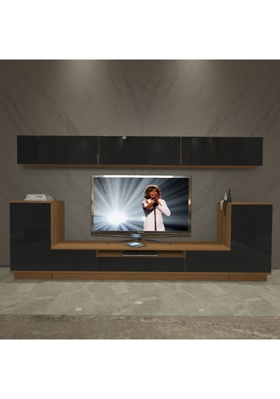 Decoraktiv Trendstyle 9s Mdf Tv Ünitesi Tv Sehpası Ceviz - Siyah