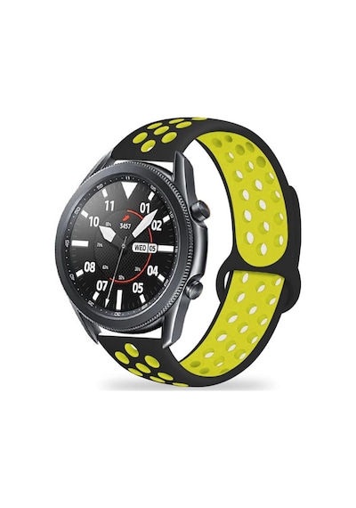 Galaxy Watch 46mm 22mm Krd-02 Uyumlu Zore Kordon-siyah-sarı