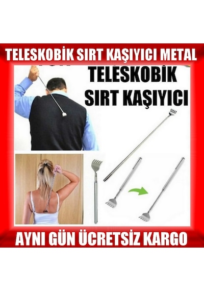 Teleskobik Sırt Kaşıyıcı Metal Kaşağı Kaşıma Aleti