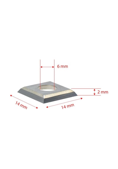 Titi 5541 Yedek Kare Jilet Elmas 14x14x2.0 Mm