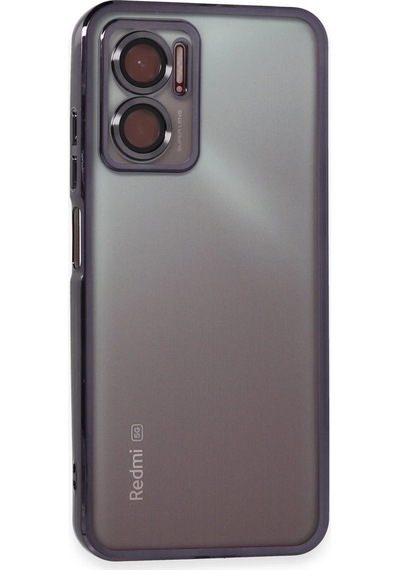 Mey İthalat Redmi 10 5g Kılıf Lensli Silikon - Mor