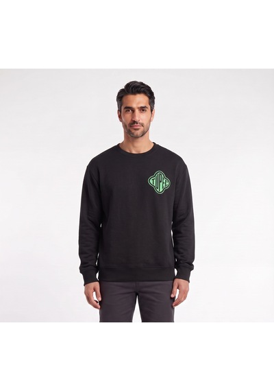 Blow Up Tupac Baskılı Siyah Erkek Sweatshirt 12006