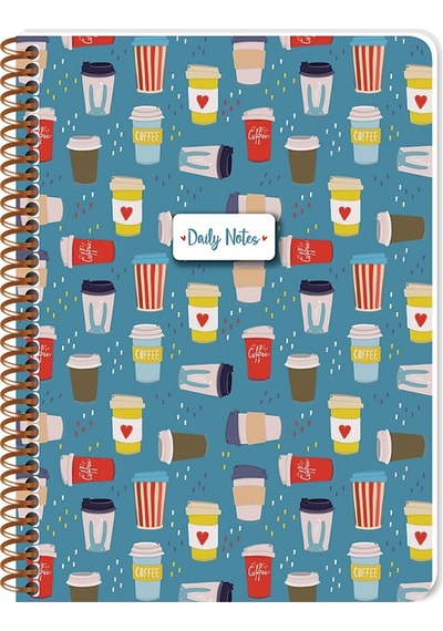 Keskin Color Defter Karton Kapak Spiralli Coffee 16,x22,5 80 Yp Çiz. Çok Renkli