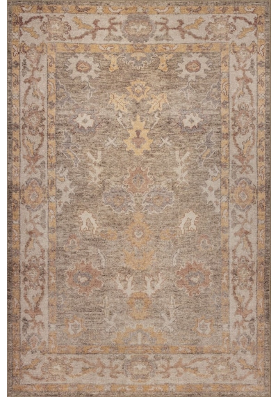 Artloop Relic Kahverengi Vintage Dokulu Klasik Desenli Dokuma Tabanlı Şönil Halı Al 522