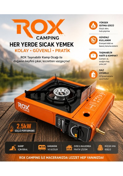 Kamp Ocağı Rox Taşınabilir Turuncu