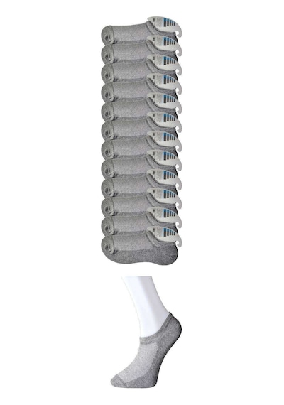 Gri Erkek Görünmez Çorap 12 çift Gri