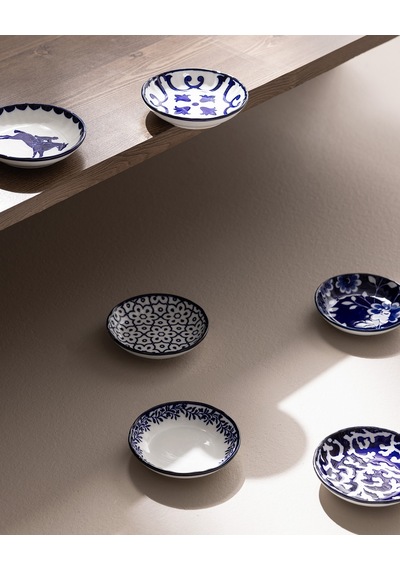Reve Bleu Mais Mini Kase Seti - Mavi/beyaz - 9 Cm 8684427358498 Çok Renkli