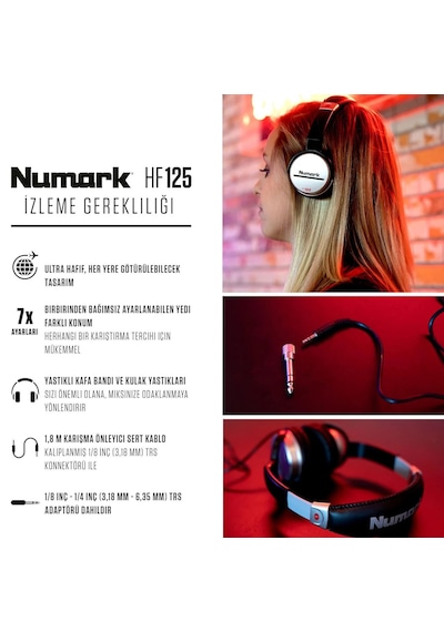 Numark Mixstream Pro Go Wifi Bataryalı Standalone Dj Controller & Hf 125 Profesyonel Dj Kulaklık