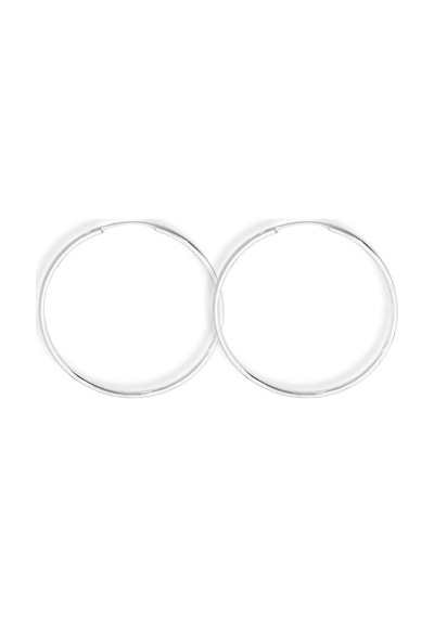 Oya Silver Gümüş Halka Küpe 3mm Kalınlık-5x5cm