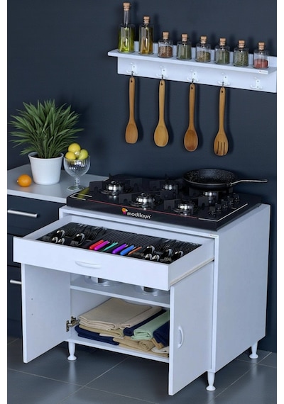 Eliusta Yankı 56 Cm Derinlik 80 Cm Genişlikte Dolap Baharat Raflı Set Üstü Ocak Uyumlu 80x88x56 Cm Dolap Beyaz Eliusta Yankı 56 Cm Derinlik 80 Cm Genişlikte Dolap Baharat Raflı Set Üstü Ocak Uyumlu 80x88x56 Cm Dolap Beyaz