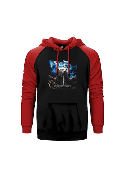 Born Of Osiris The Eternal Reign Kırmızı Renk Reglan Kol Kapşonlu Sweatshirt Kırmızı