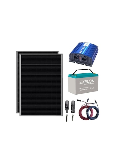 1200 Watt Tv Aydınlatma Bağ Evi Güneş Enerjisi 200w Solar Paket