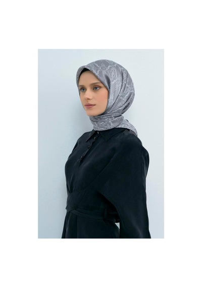 Armine İpek Eşarp 2026 Yaz - 9522-84 Gri Twill