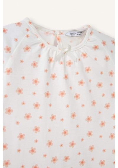 Defacto Desenli 2li Dokuma Ecru Pijama Kız Bebek H5505a526smer233 Ekru-er233