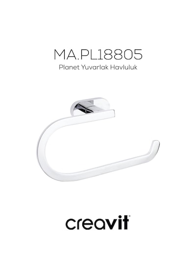 Creavit PL18805 Planet Yuvarlak  Havluluk Krom