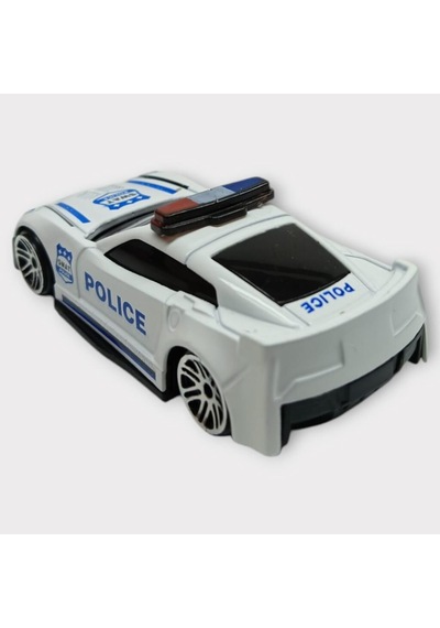 Metal Mini Polis Arabası 8 Cm - Polis - 1 Siyah