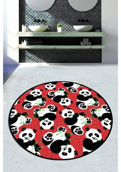 Pandam esuriit Çap Banyo Halısı Djt 80x80 cm, Banyo Halısı , Banyo paspası yıkanabilir