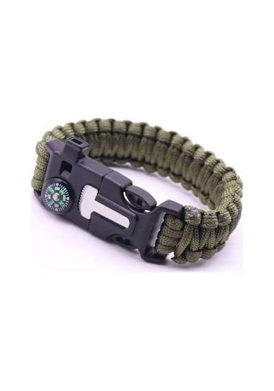 Acil Durum Taktiksel Paracord Hayatta Kalma Survival Bilekliği Haki