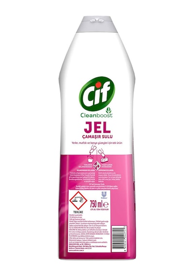 Cif Jel Tüm Yüzeyler için Çamaşır Suyu Katkılı Çiçek Ferahlığı 4 x 750 ML