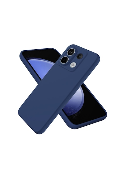 Redmi Note 13 Pro 5g Uyumlu Silikon Kılıf - Kamera Korumalı Esnek Pastel Renk Kapak - Lacivert