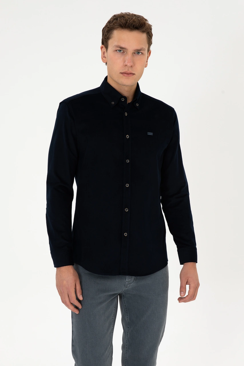 U.s. Polo Assn. Erkek Lacivert Gömlek Desenli 50315915-vr033 Lacivert