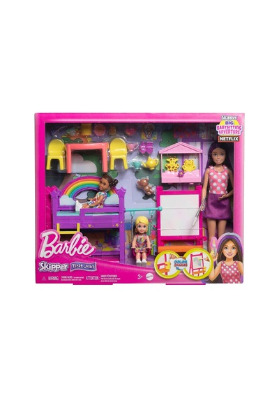 Barbie Skipper Bebek Bakıcılığı Oyun Seti 3-6 Yaş İçin Eğlenceli Aksesuarlarla