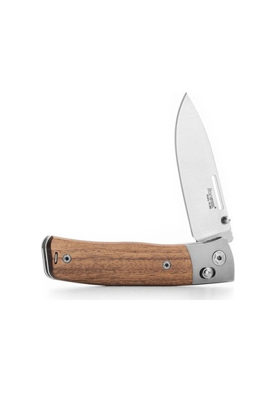 Lionsteel Nini Santos Wood - Titanium Bolster Kamp Çakı Kahverengi