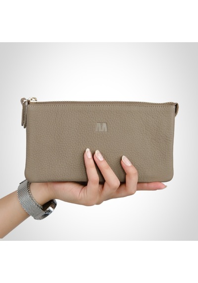 Mft Leather Hakiki Deri Kadın Cüzdan Çanta Almeda 5463 Flother Mat Vizon
