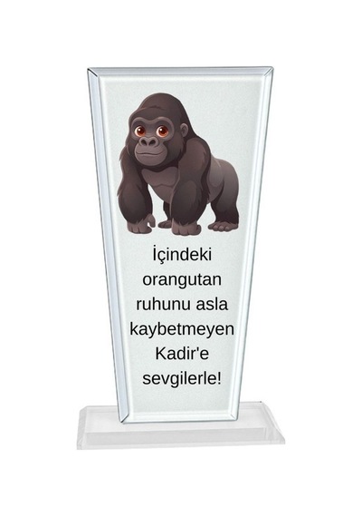 Arkadaşa Esprili Kristal Cam Plaket - Komik Ofis Ve Doğum Günü Hediyesi