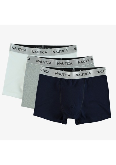Nautica Erkek Renkli 3lü Boxer Gri