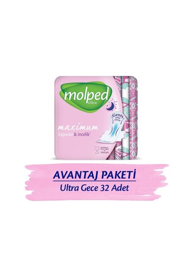 Molped Ultra Hijyenik Ped Anatomik Gece Süper Ekonomik 16 X 2 Ad PKT.MOLPED.018