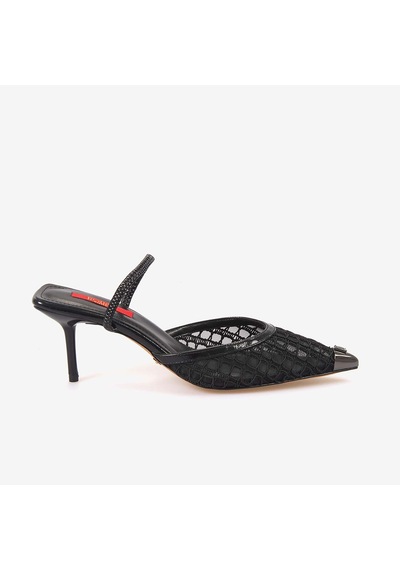 Rouge Kadın Neolit Taban 8cm Topuklu Gece & Abiye Ayakkabı 1149 siyah