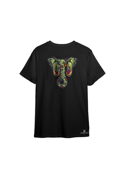 Magical Elephant Unisex T-shirt - Siyah