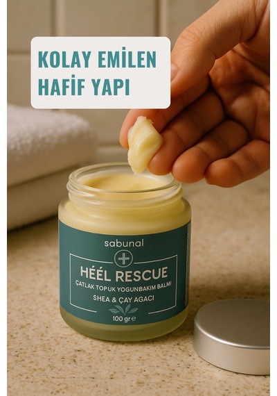 Heél Rescue Çatlak Topuk Yoğun Bakım Balmı 100 Gr, Shea & Çay Ağacı, Doğal Ayak Kremi
