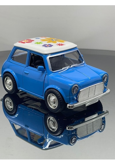 Metal 8 Cm Eski Classik Model Oyuncak Araba Açıklama Yaz - Mavi