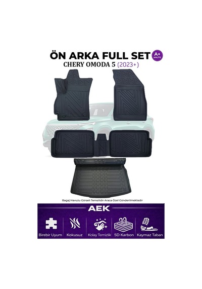 Chery Omoda 5 2023+ 5d Karbon Paspas Takımı +3d Pvc Bagaj Havuzu