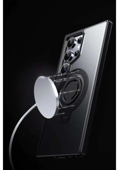 Joko - 710 - Samsung Galaxy Uyumlu S24 Avatar 360 Dönen Magsafe Kapak - Glblseme - - Siyah Sıyah